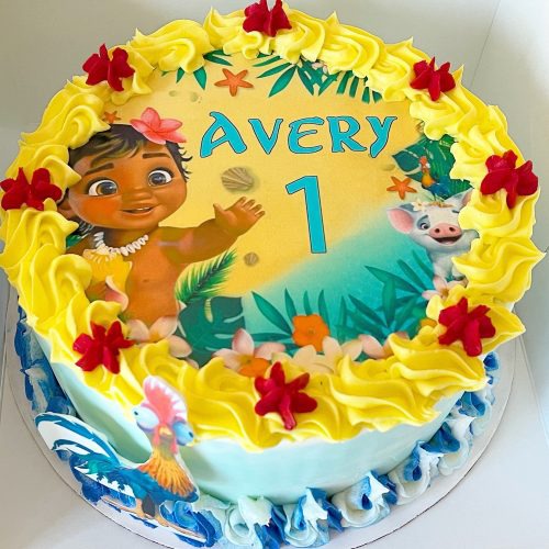 2 Tier Baby Moana Birthday Cake | Baked by Nataleen